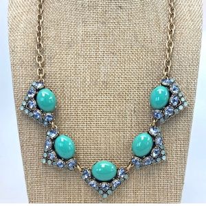 Stella & Dot Rory Necklace Turqoise Lavender Lilac stone
